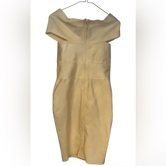 NWT FashioNova Dolled Up For You Bandage Midi Dress Ivory Small - Picture 4 of 11